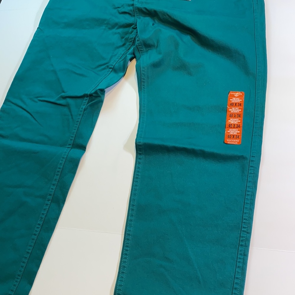 Dockers Alpha Slim Size 40 x 34 Slim Tapered Fit 100% Cotton Khaki Jeans New - Picture 11 of 14
